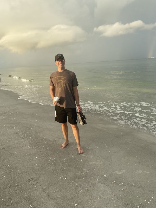 Taking a Morning Walk on the Beach