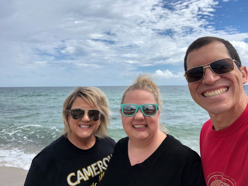 At the Beach With Kaitlyn's Mom
