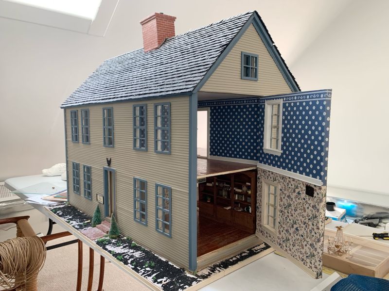 As an Architect, Kevin Loves Working on Miniatures - This Is a Dollhouse He Is Currently Working On