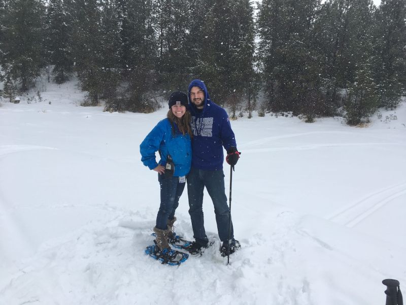Snowshoeing Near Our Family Cabin