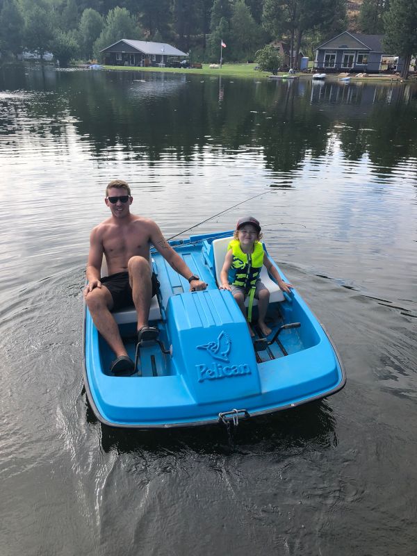 Brandon Fishing with his Little Buddy