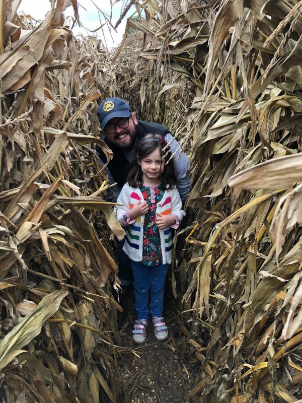 Stew & Our Niece in a Corn Maze