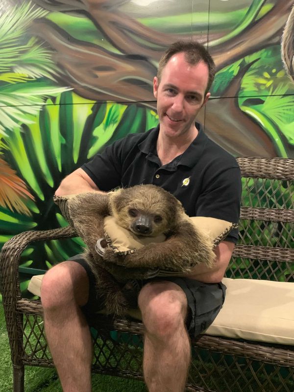 Sloth! John at the Zoo