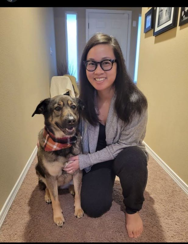 Andrea & Our Dog, Blake