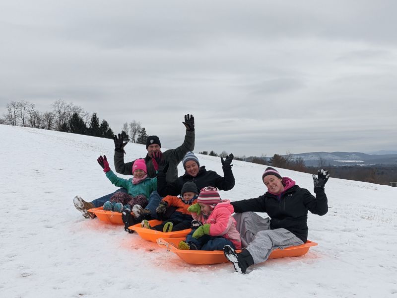 Sledding With Our Nieces & Nephew