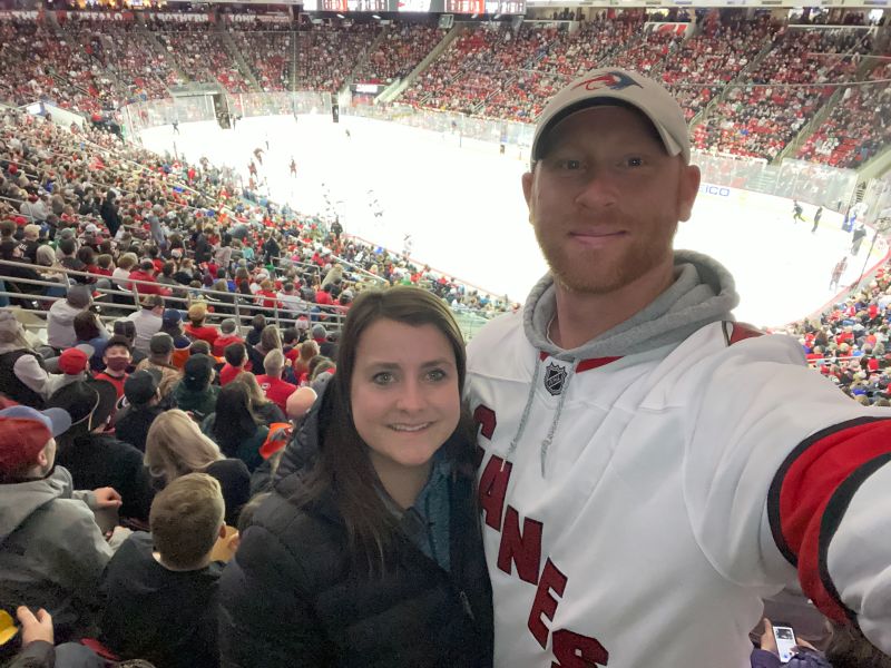 At a Hockey Game