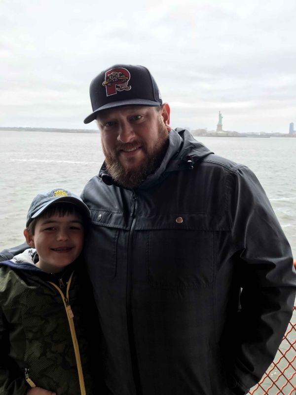 Pat with His Best Friend's Child in NYC