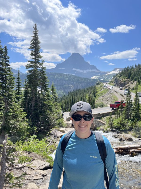 Julie Hiking at Glacier National Park