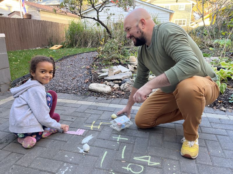 Sidewalk Chalk Fun With Our Niece