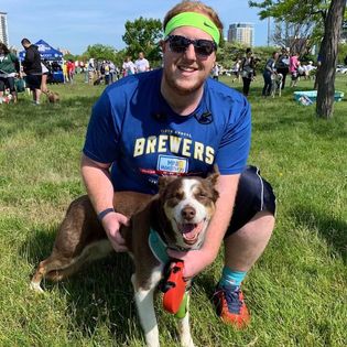 Josh & Juneau After a Pet Run for the Humane Society