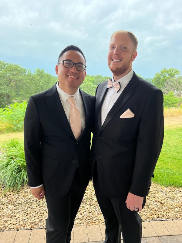 At Andy's Sister's Wedding