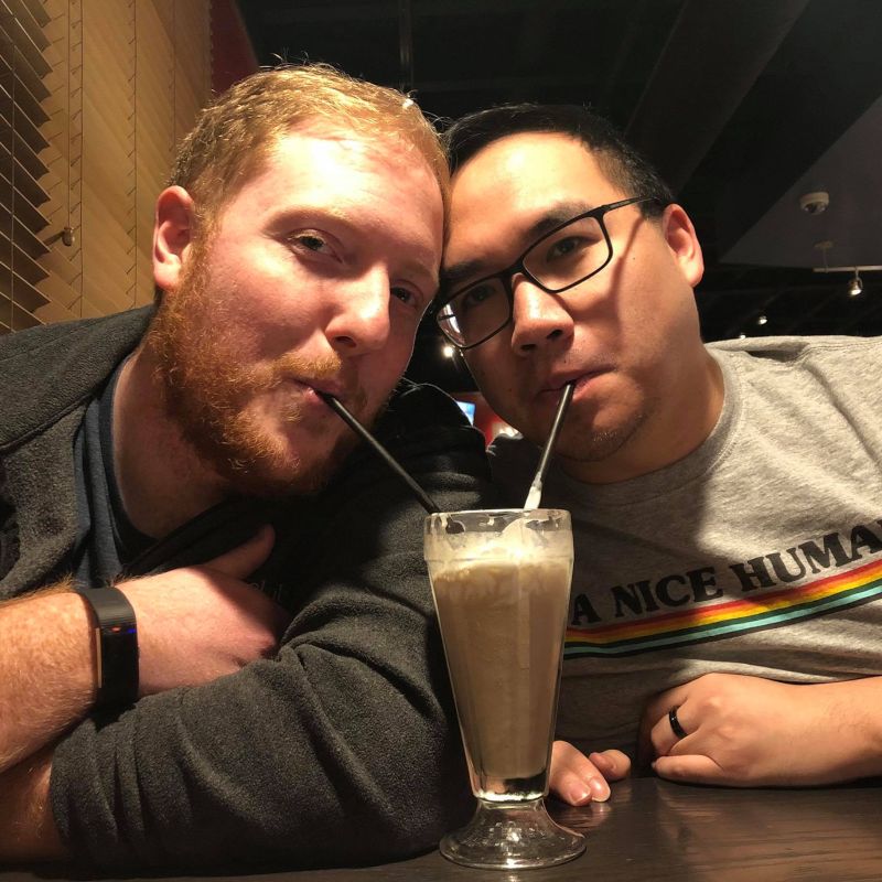Sharing a Chocolate Shake