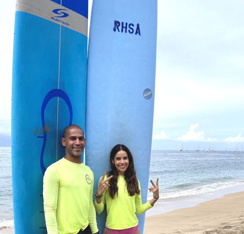 Surfing in Maui