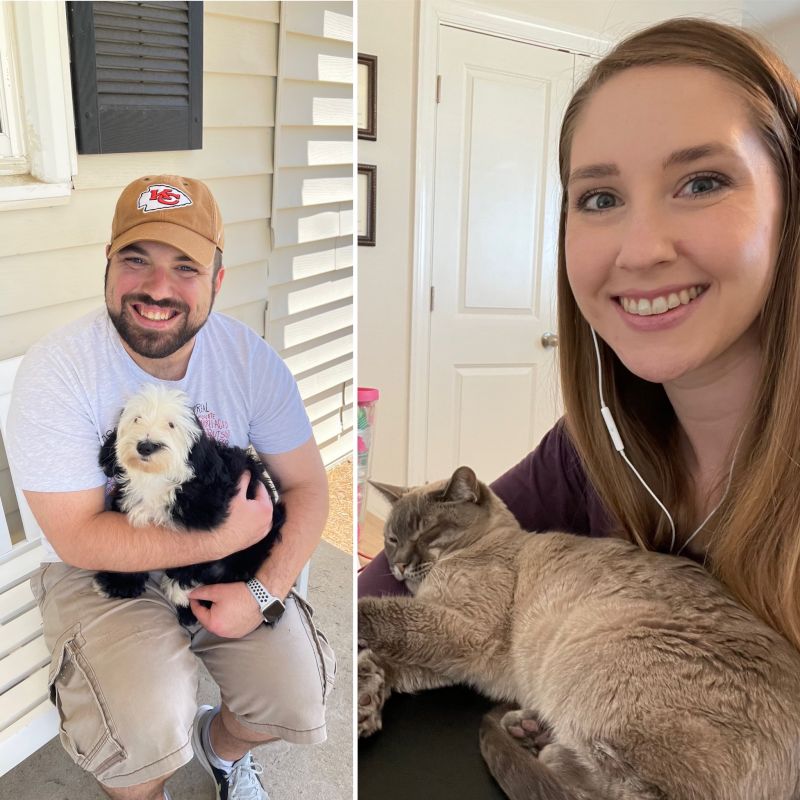With Our Pets, Lucy (Dog) & Dante (Cat)