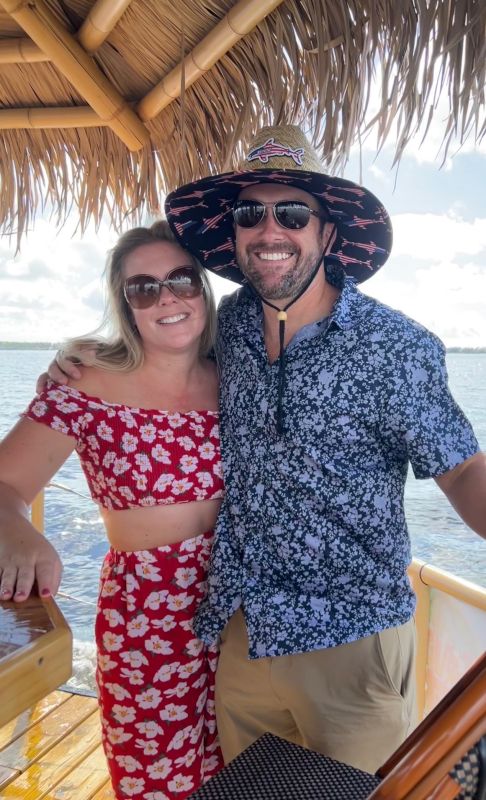 Taking a Tiki Boat Ride on the River in Cape Coral