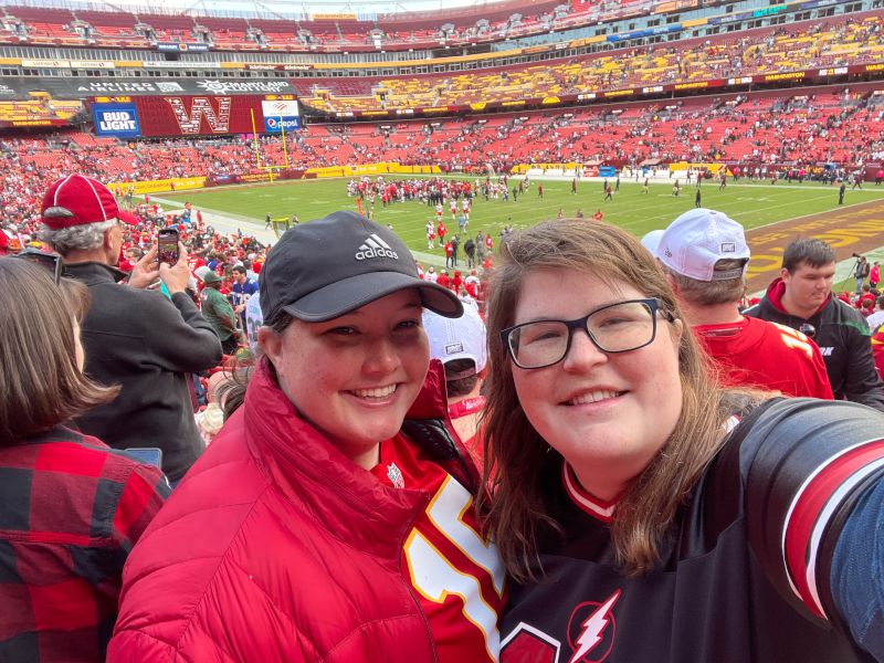 Having Fun at a Chiefs Game