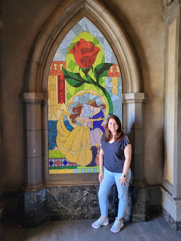 Rachel at the Beauty & the Beast Castle