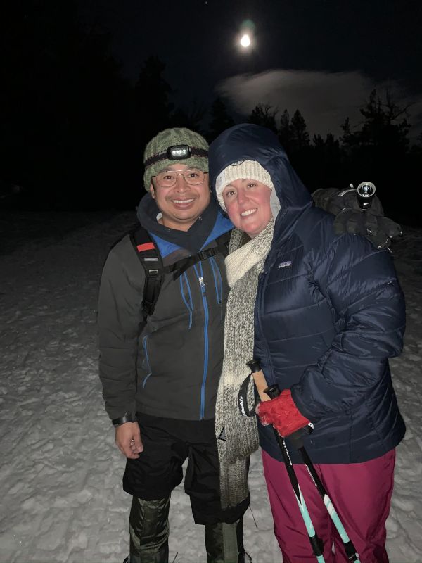 Snowshoeing at Night