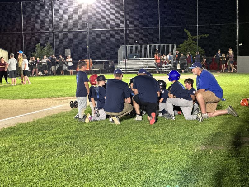 CJ Coaching Our Nephew's Little League Team