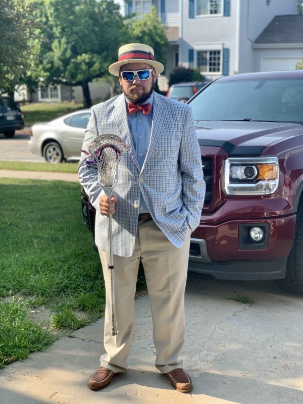 Paul Dressed Up for a Lacrosse Game