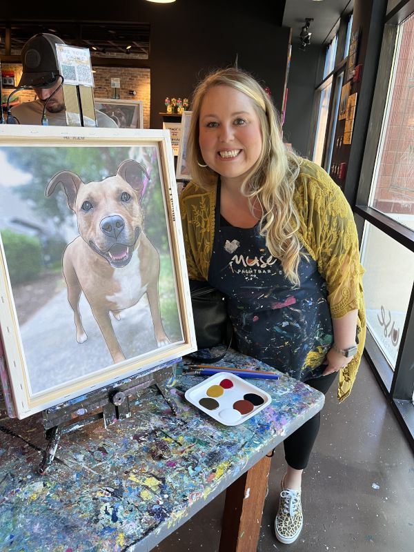 Rita With Her Painting