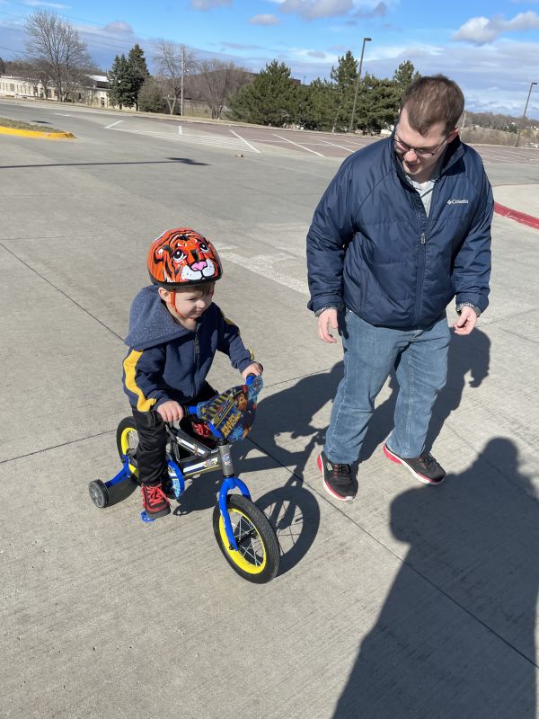 Teaching Our Nephew How to Ride His Bike