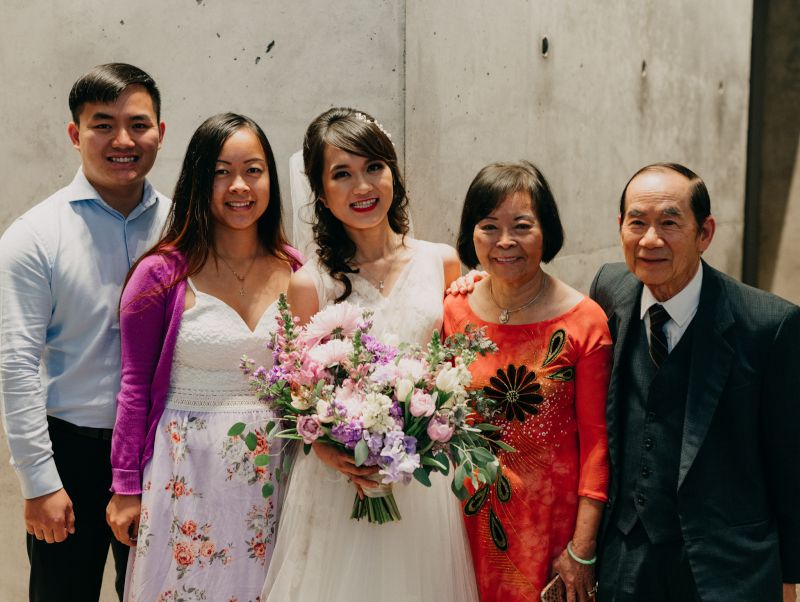 Giang with Her Family at Our Wedding