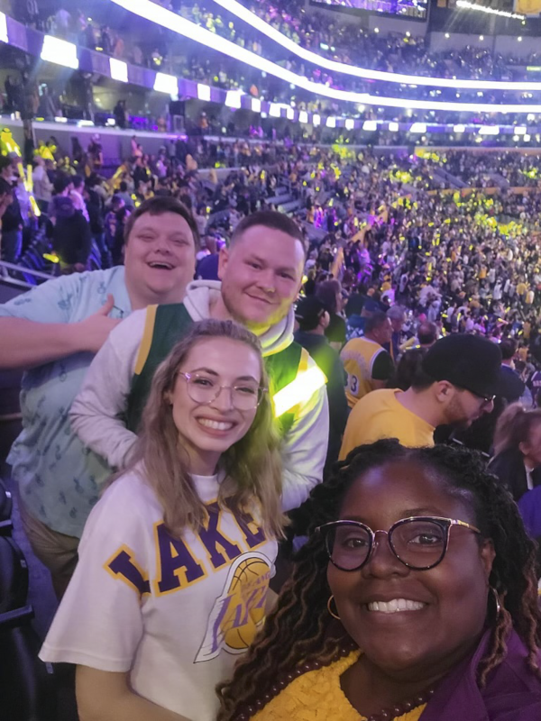 With Friends at a Laker's Game