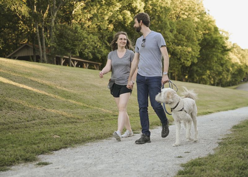 Walking Gus at the Park