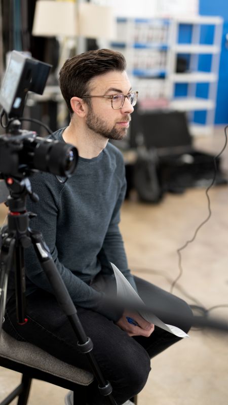 Dave Directing a Video Shoot for Work