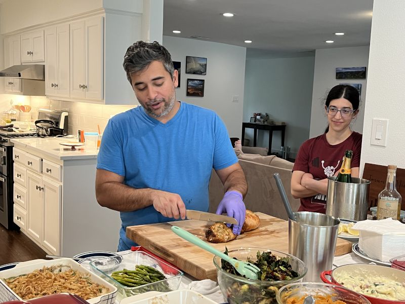Tarun Cooking for Thanksgiving