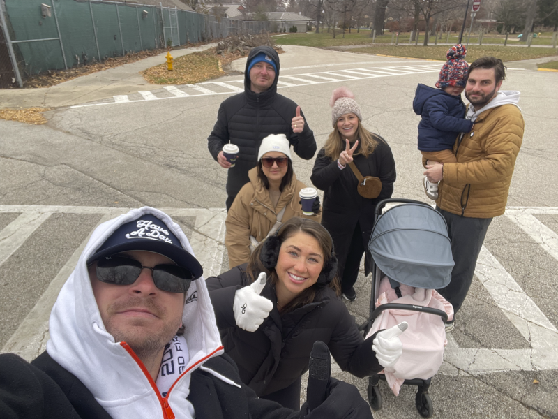 With Some of Casey's Siblings Walking the Annual Thanksgiving Turkey Trot