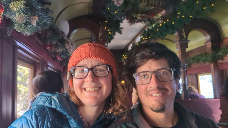 Riding on the Christmas Train