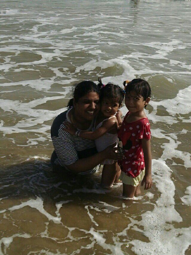 Playing at the Beach with Family