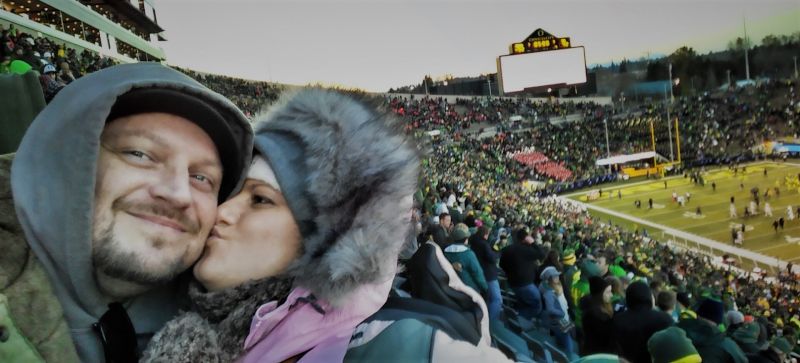 At an Oregon Ducks Football Game