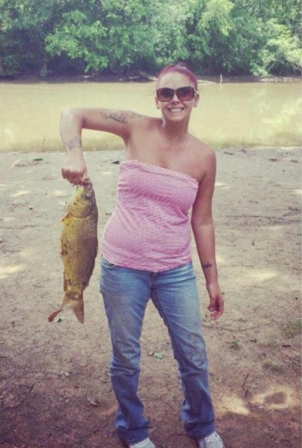 Proud of Her Catch