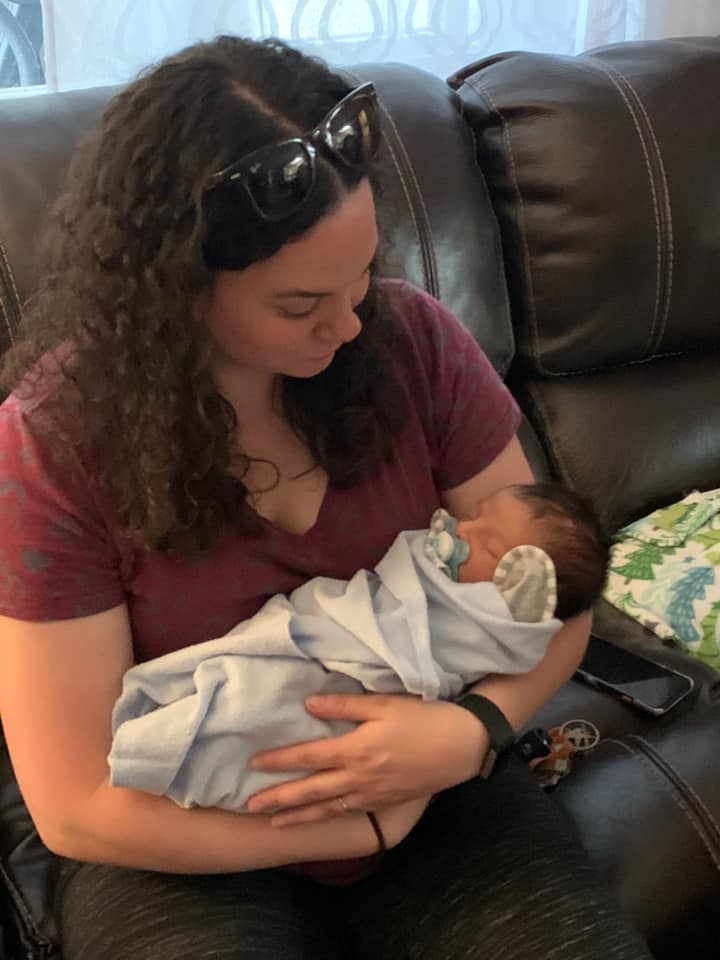 Abby Meeting Our Nephew