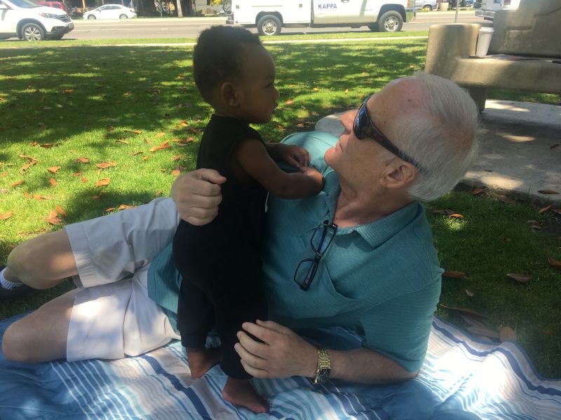 Playing in the Park With Pop Pop