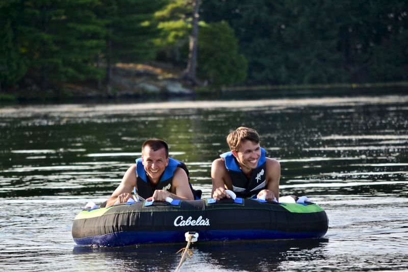 Rick & Our Nephew Ready for Tubing