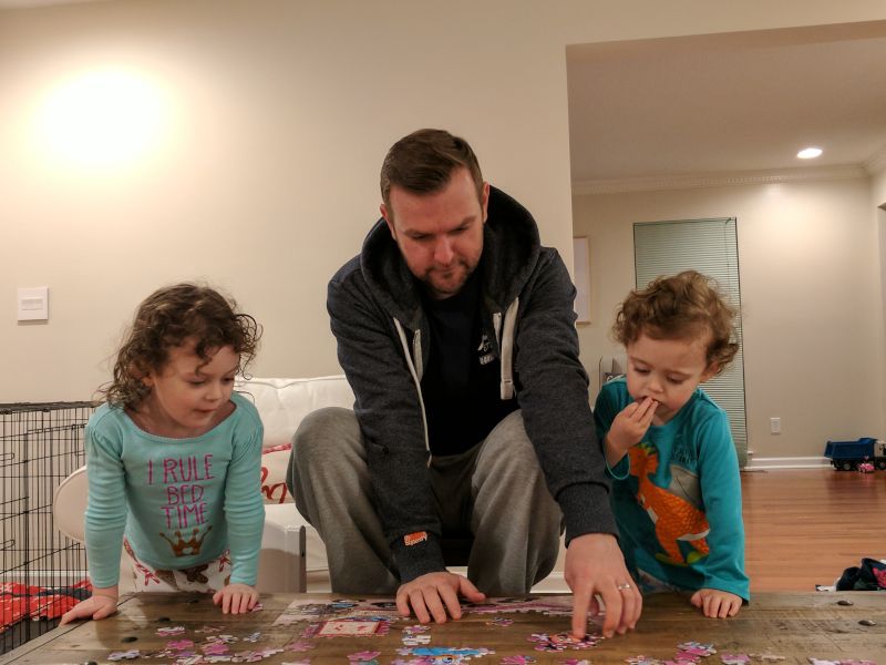 Puzzle Time With Our Niece & Nephew