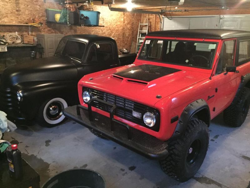 Broque's Bronco & Chevy He Rebuilt