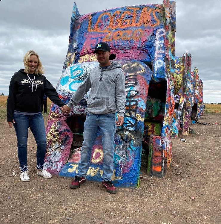 At Cadillac Ranch