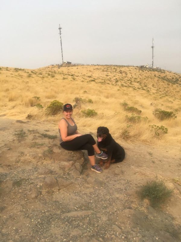 Chelsie Hiking With Duke