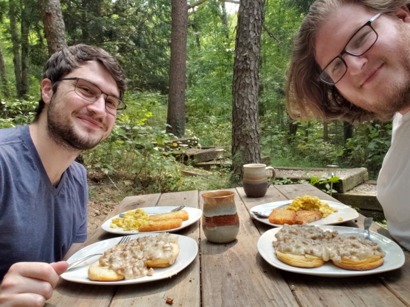 Yummy Outdoor Breakfast at the Cabin