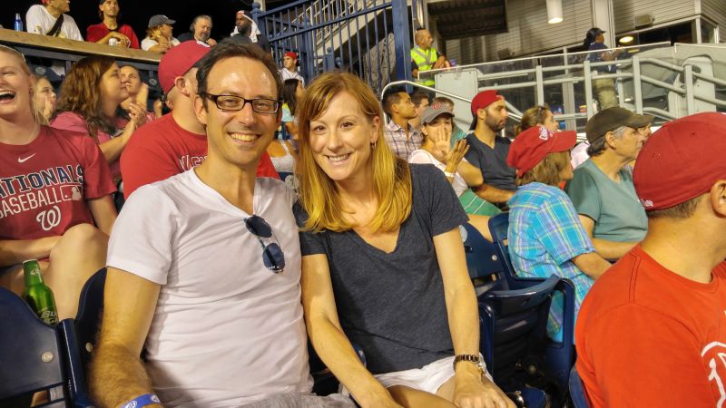 Cheering on the Washington Nationals Baseball Team