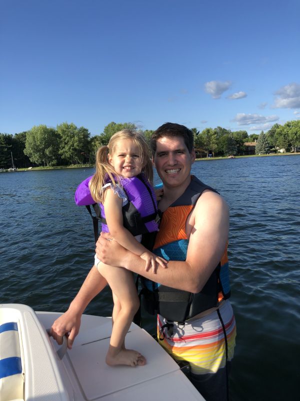 Going for a Swim Off Grandpa's Boat
