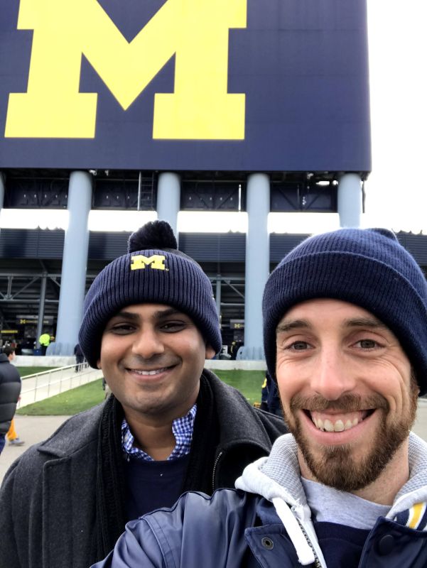 Avi and Kyle at the Annual Michigan Game!