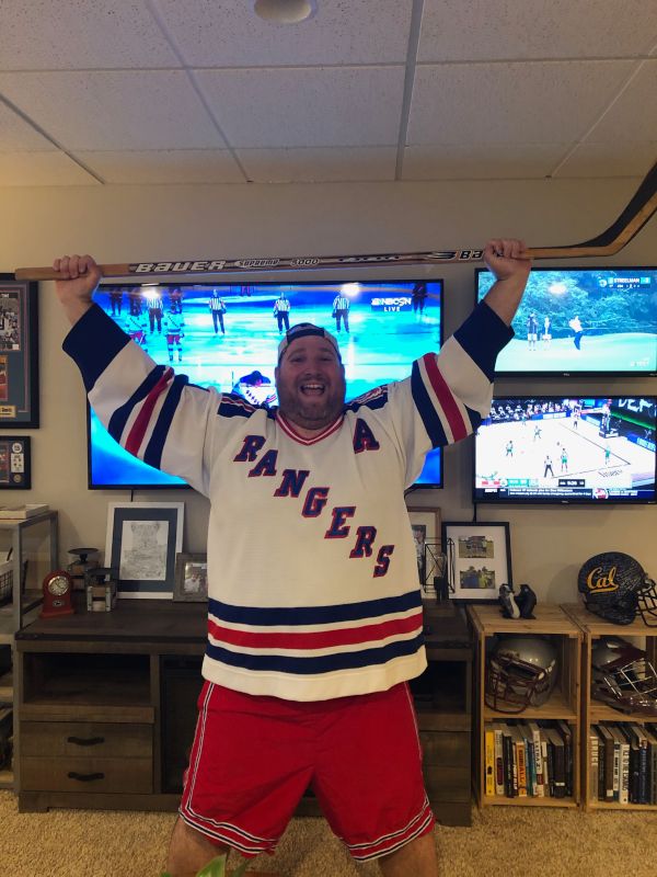 Brian Loves to Cheer on the Rangers