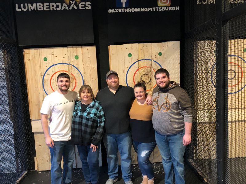 Ax Throwing with Leah's Mom