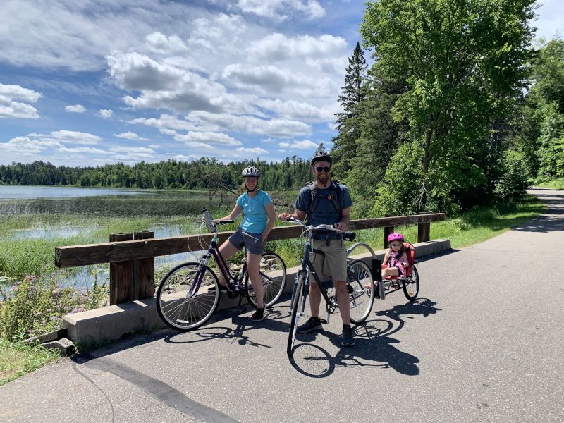 Biking at the Mississippi Headwaters in Minnesota